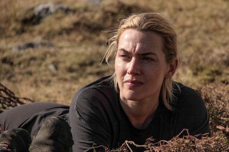 Kate Winslet in Scotland with NBC Bear Grylls